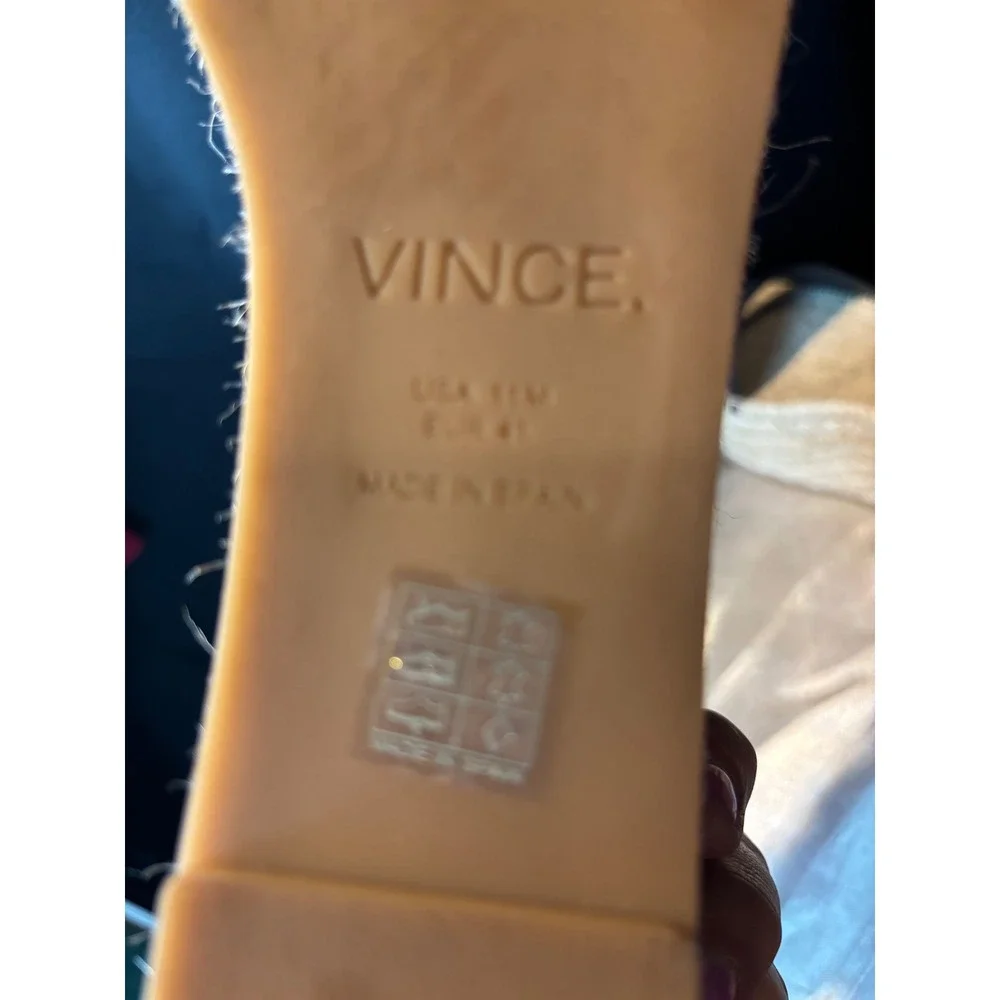 Vince black leather